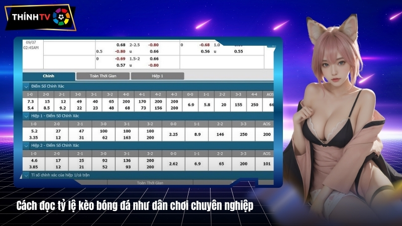 Cach doc ty le keo bong da nhu dan choi chuyen nghiep